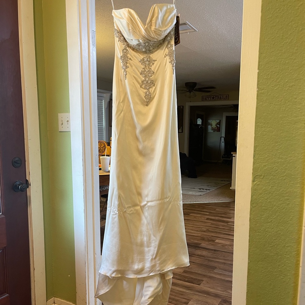 COPY - NWT Size 10 Designer Silk wedding dress from Winnie Couture